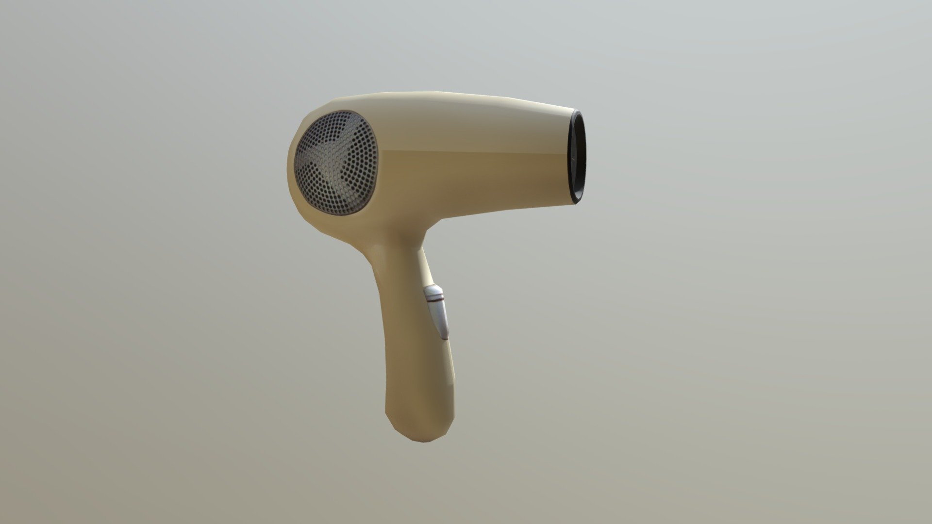 Low-poly hair dryer. Texture size 1024x1024. Game engine ready 3d model