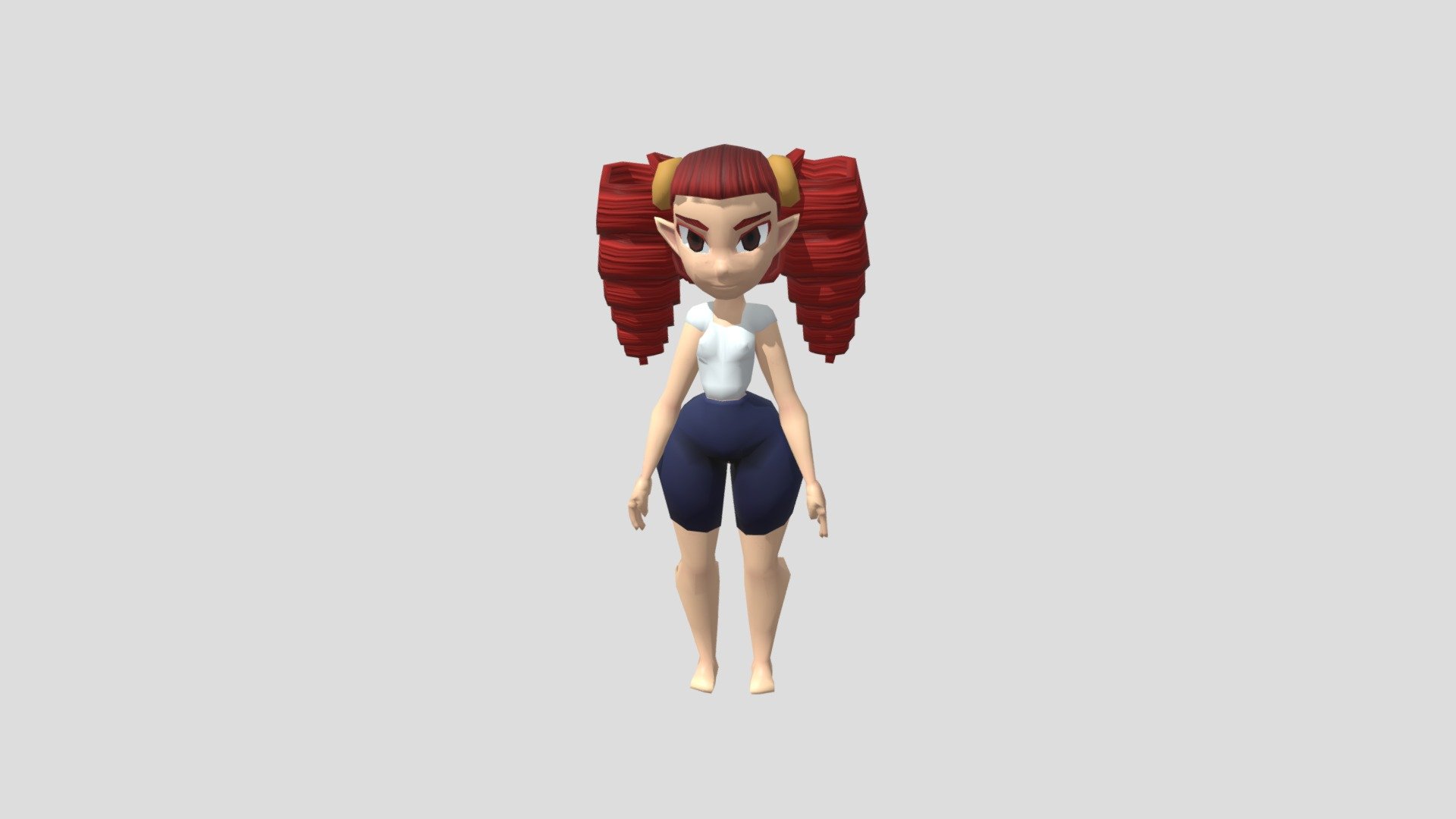 rigeada y animada con mixamo - low poly girl - Download Free 3D model by slate (@marcoslate1999) 3d model