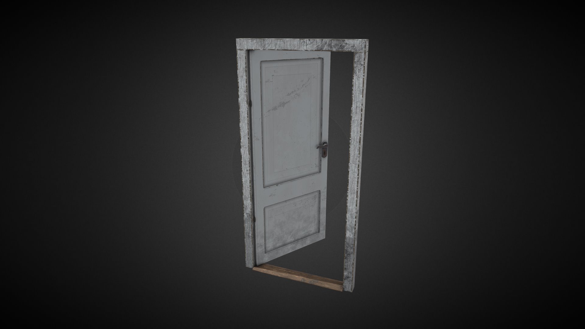 First door for the abandoned house project. Imagine this would be for the inside of the building, but I might be using it for the outside as well 3d model