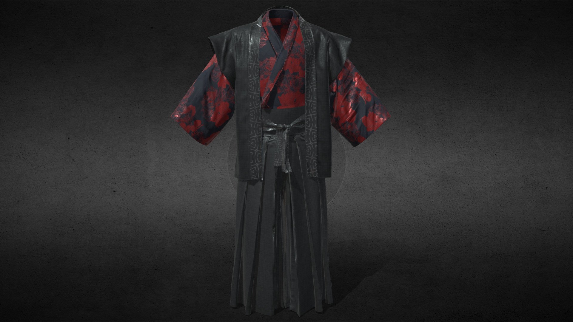 Japanese Traditional Outfit. Game Ready. PBR Based 4K Texture 3d model
