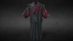 Kimono Japanese Drape japan, traditional, kimono, marvelousdesigner, gaming_props, japanese-culture, traditional-culture, pbr-game-ready, clothing, japanese