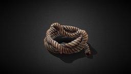 Rope junk item for survival game item, junk, survival, rope, substancepainter, substance, game