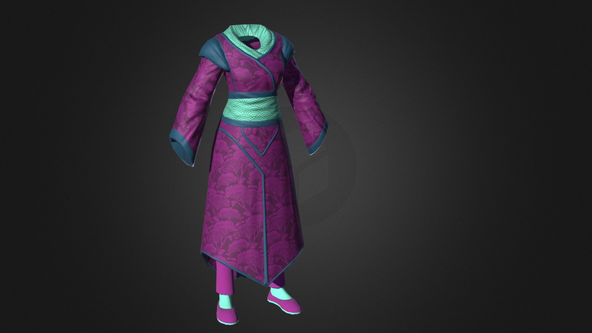 Ardoris Upper Class Female Robes - 3D model by Portalarium 3d model