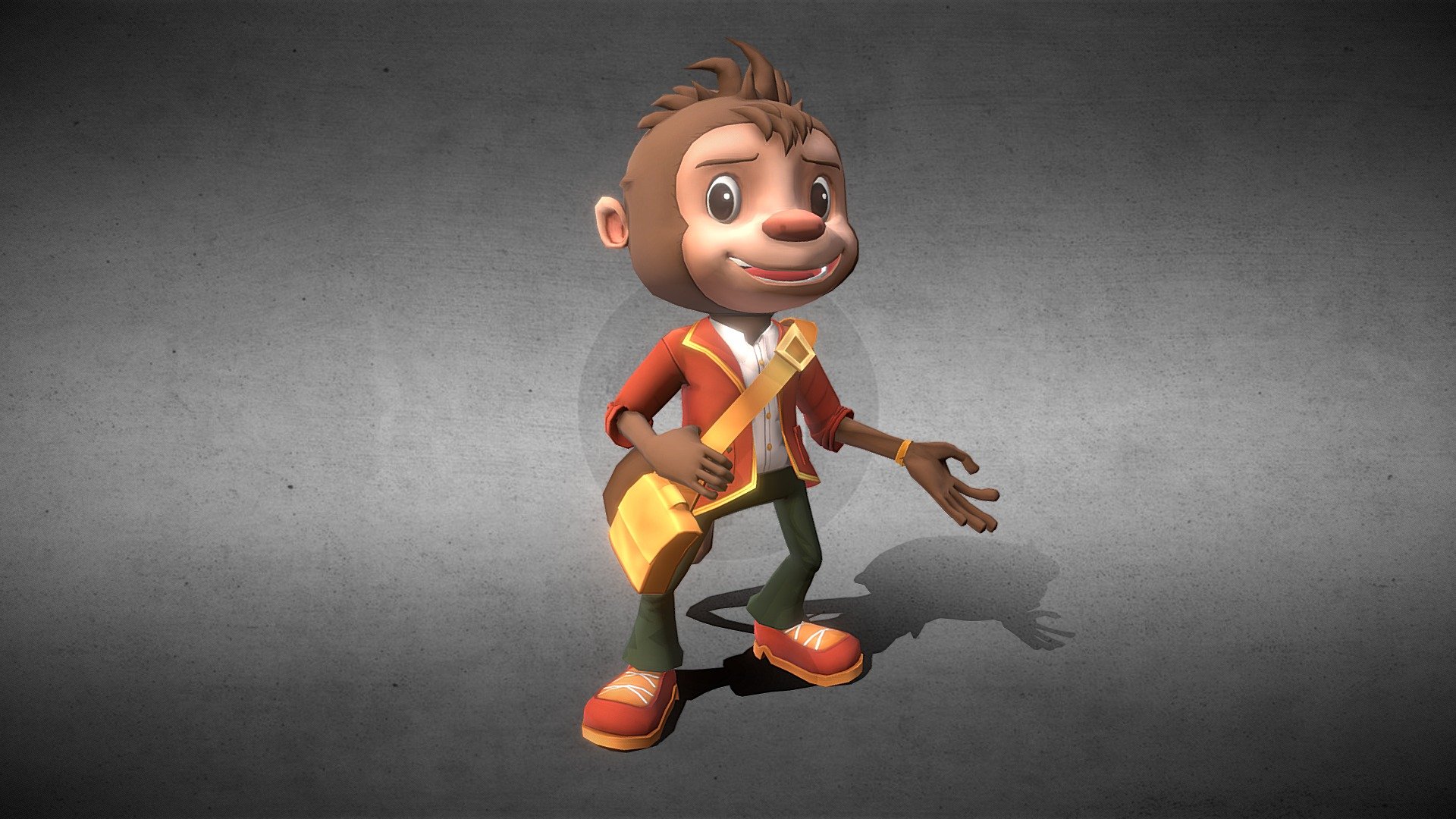 Characters made for an unpublished AR mobile app - Bamboo_Monkey - 3D model by Success Sky (@Ricky.at.SuccessSky) 3d model