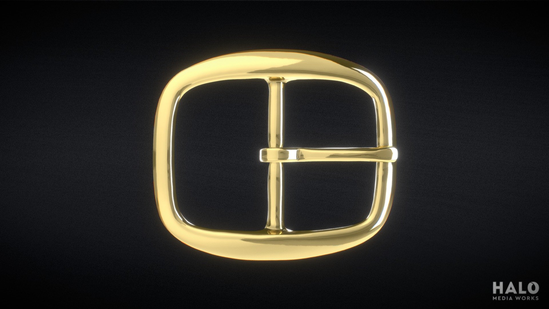 Golden Buckle - 3D model by Halo Renders (@HaloRenders) 3d model