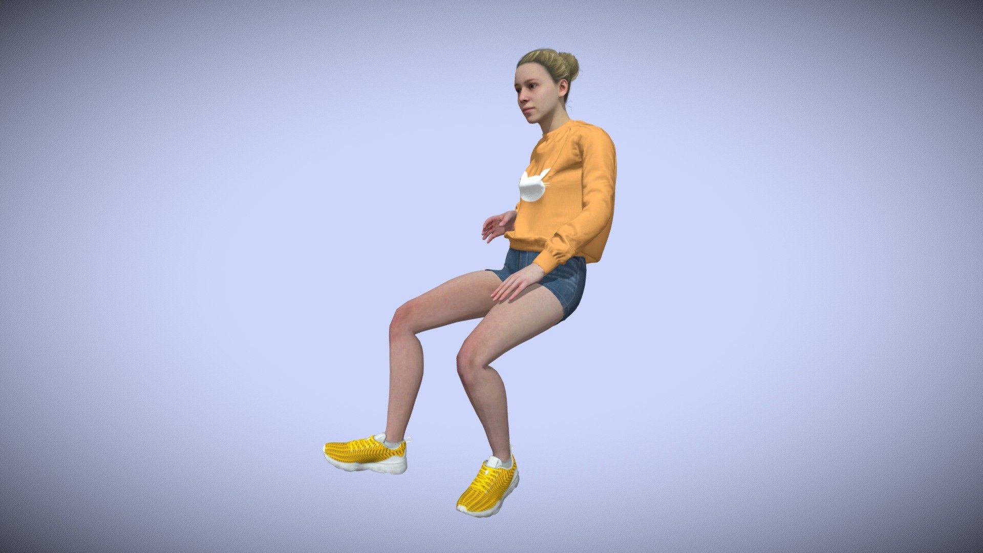 An animated female character sitting and speaking in this looped animation at 30 frames per second.

See this 3D model in action, and more models like it, here in this collection of free augmeneted reality apps:

https://morpheusar.com/ - Woman Character Sitting & Talking - 3D model by LasquetiSpice 3d model