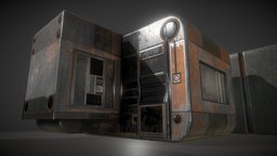 Futuristic Living Module Rusty Version room, future, backup, module, rusty, version, cyberpunk, rusted, metal, old, ai, ghetto, pbr-shader, old-and-rusty, futuristic-living, futuristic-living-module, control-module, 3dhaupt, dennish2010, low-poly, game, pbr, blender3d, sci-fi, futuristic, gameasset, house, animation, animated, door