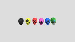 Hikari Sentai Maskman All Helmets