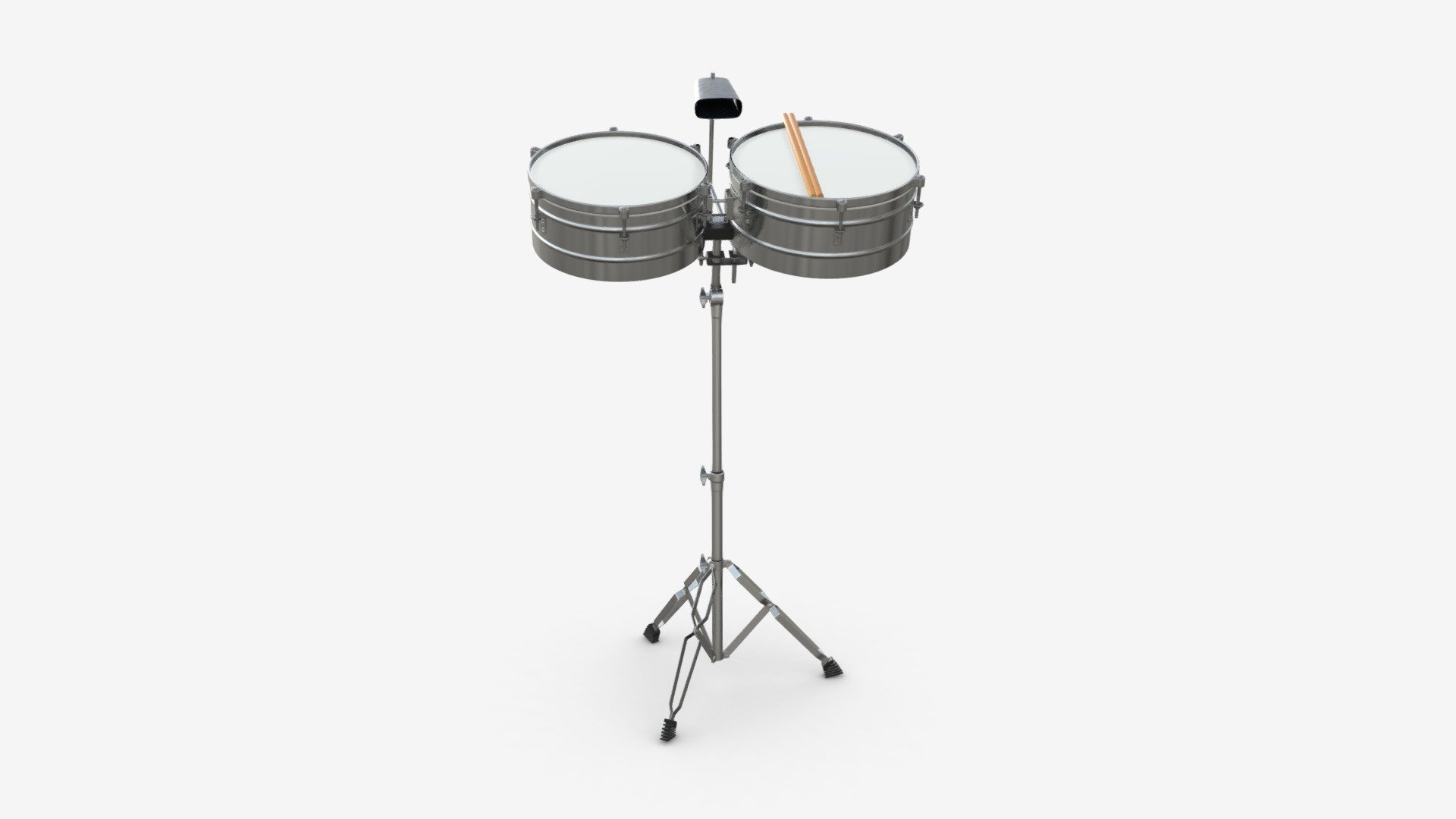 Timbales set - Buy Royalty Free 3D model by HQ3DMOD (@AivisAstics) 3d model
