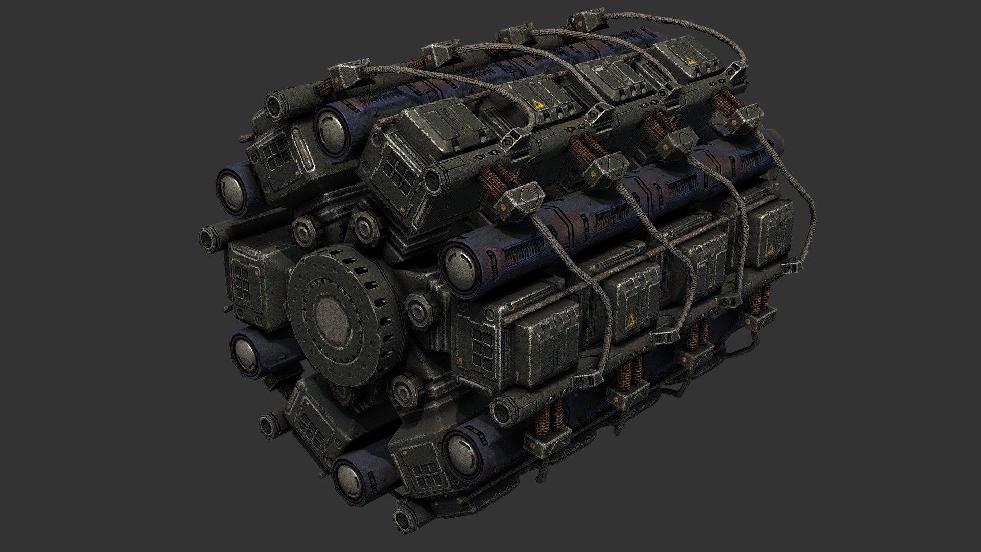 Random radial symmetry doodle from today, based very loosely on some multi-bank engines that were fitted to some military vehicles during WW2.

Made in 3DSMax and Substance Painter - Radial Engine Thing - Buy Royalty Free 3D model by Renafox (@kryik1023) 3d model