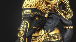 Ganesha (bone) Statue Bali v4(photogrammetry) lidar, god, asian, ganesha, bali, statue, religion, indonesia, photogrammetry, scan, polycam