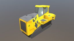 Bulldozer Low-Poly and Textured (Wip-1) bulldozer, wip, blender-3d, low-poly