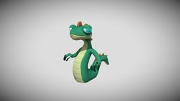 Stylized Lizard 01 naga, character, stylized, fantasy, dragon