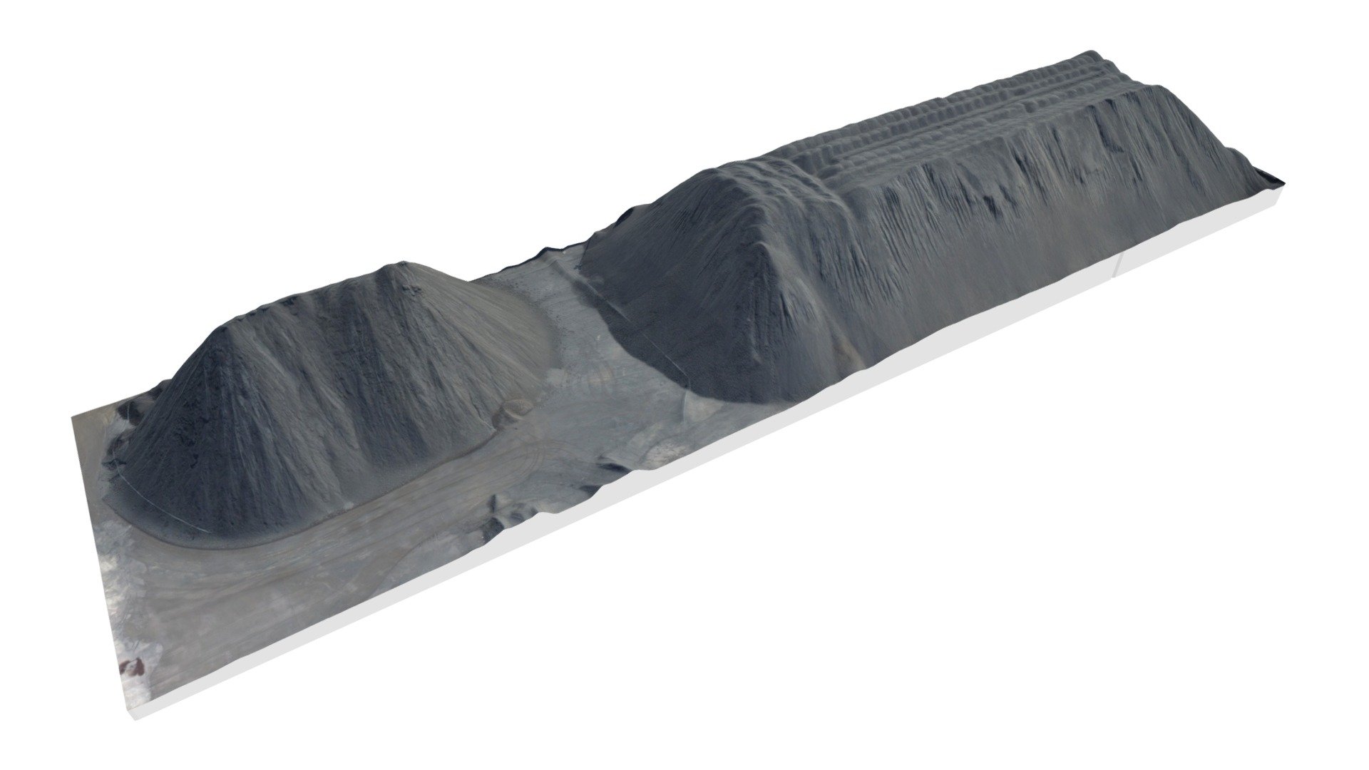 Coal Storage Area Volume Measurement - 3D model by Şevki ÜNAL (@shewkie) 3d model
