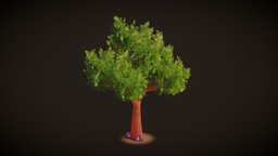 Glowing Tree 02 tree, game-asset, low-poly-art, environment