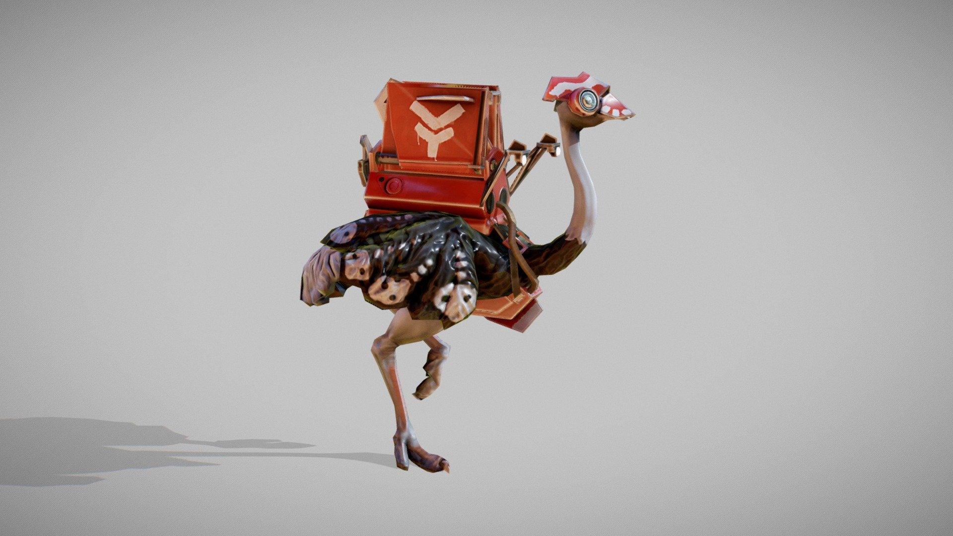 This is a Dota 2 courier 3d model