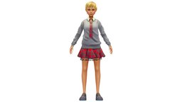 Cartoon High Poly Subdivision Schoolgirl Avatar body, school, vest, , form, skirt, young, shoes, tie, , collar, uniform, woman, sweater, casual, tartan, lace, converse, swimsuit, sneakers, sweatshirt, schoolgirl, plaid, girl, blouse, underpants, girl-cartoon, -woman, bruiser, -girl, turtleneck, -body-female, -female, girlcharacter, pullover, girl, student, casualwear, applicant, "casualstyle", "tartankilts", "entrant"