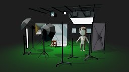 Assets Movie & Foto studio kit, scene, photo, assets, studio, set, pack, stage, movie, items, foto, low_poly, low-poly, lowpoly, light