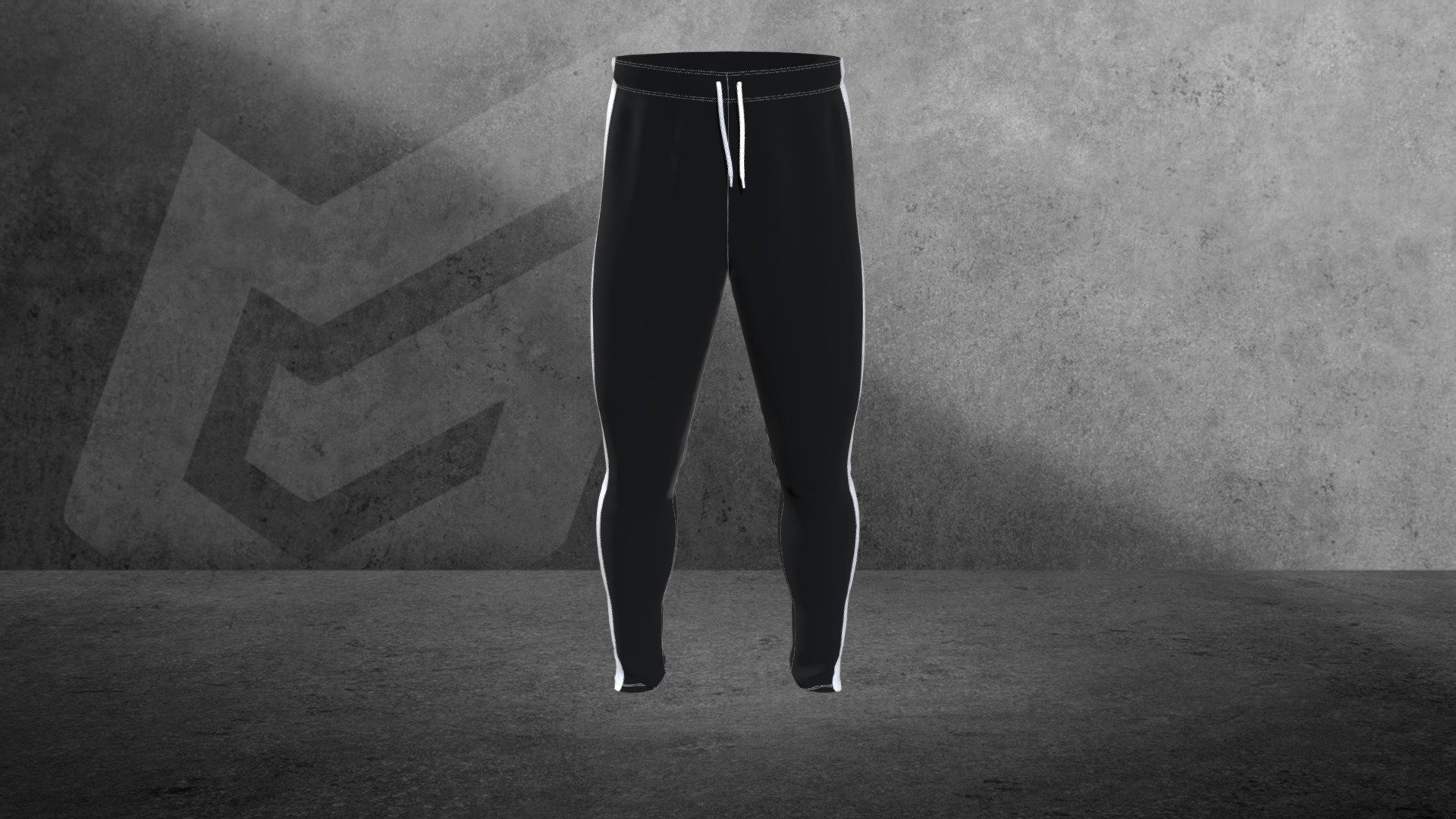 INFINITUM Pro Black Slim Pants - 3D model by GEFF SPORT (@geffsport) 3d model