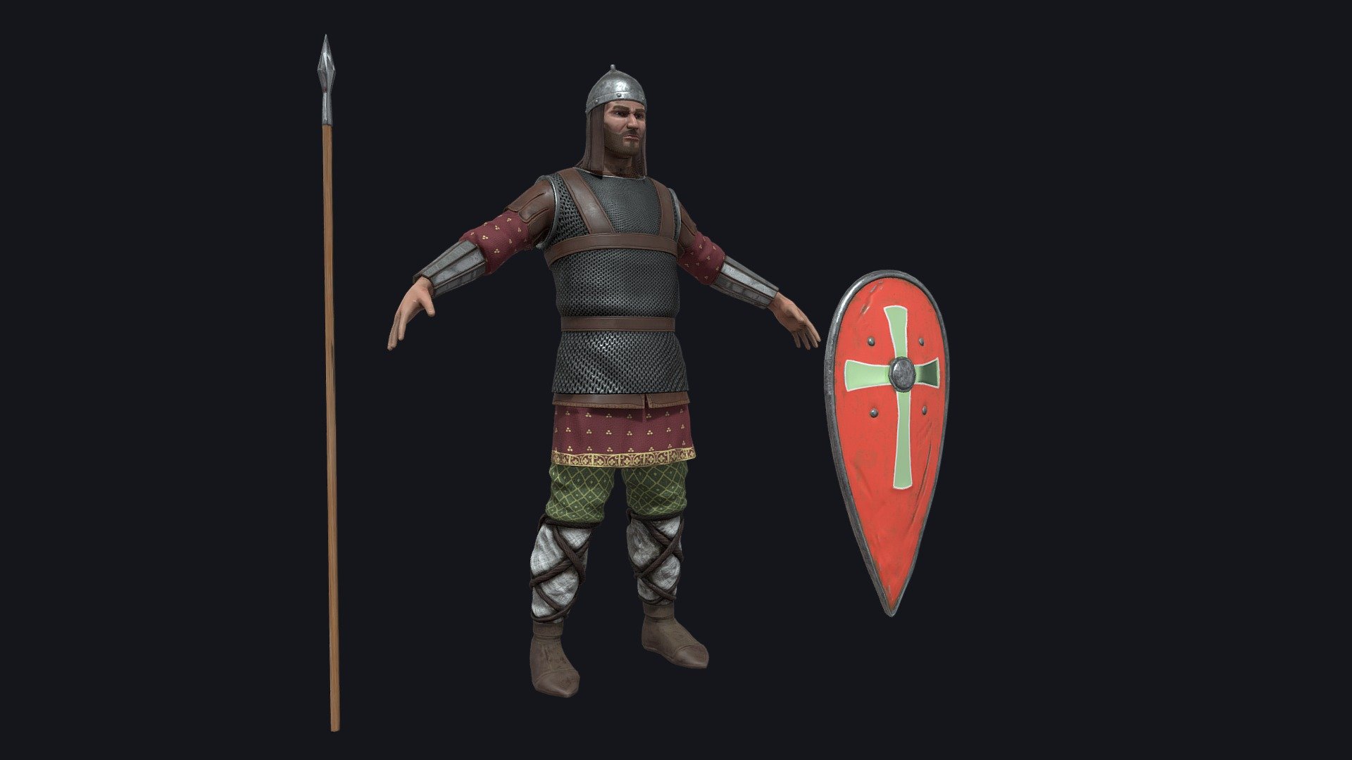 a low-poly knight. 22547 polygons 3d model