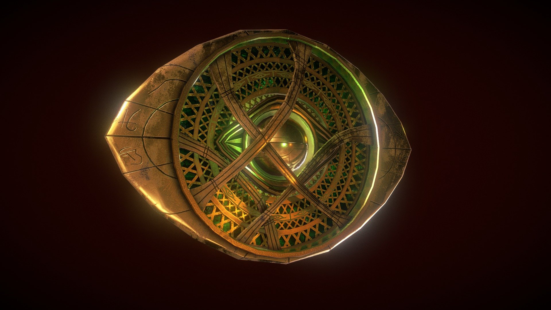 Agamotto, a powerful mystic being and one of Doctor Strange's three Vishanti, is said to have used the Eye during his time as Sorcerer Supreme of the Earth dimension. The Eye's origins are currently unknown, but there are theories of how it came into existence. Some believe that it was discovered by Agamotto among the seas and stars, where it had drifted for ages. Others claim that it was created by Agamotto himself, which makes sense when the Eye's powers are compared to those of &ldquo;the All-Seeing.
