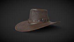 Cowboy hat hat, cowboy, cowboyhat, pbr-texturing, lowpoly