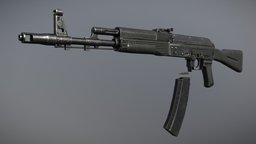 AK 74M rifle, ak, kalashnikov, assault-rifle, ak74, ak74m, weapon