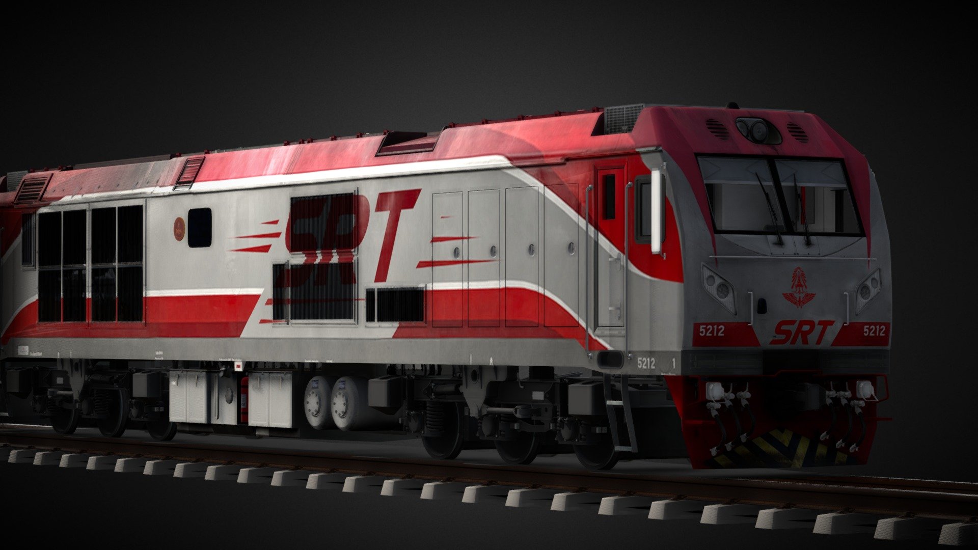 ===CRRC CDA5B1 (QSY)===


            ===Technical data===
Company owner      : State Railway of Thailand
Nickname              : Ultraman
Power Source         : Diesel Electric
Manufacturer          : CRRC Qishuyan co.,ltd
Model               : CDA5B1
Active duty         : 2022 - Present
Quantity            : 50 units

         ===Locomotive Information===
Type                 : Diesel-electric locomotive
standard way width       : 1.000 meters
wheel arrangement     : Co-Co
Length              : 20,000 mm.
Width               : 2,836 mm.
Height              : 4,000 mm.
Standing            : weight 96 tons
Axle press         : 16tons / Axle (U16)
Fuel tank capacity       : 4,500 litres
Brake system           : Air brake
Number of Cabin        : 2 sides

            ===Performance===
Engine power       : 3,218 horsepower
Maximum speed      : 120 km/h

   ===Model BY SRT Mods Trainz Thailand===

            ===Texture BY NightNyZ15===
 - CRRC CDA5B1 5212 (QSY) Locomotive for Thailand - 3D model by BoonKub! (@BoonKub5212) 3d model