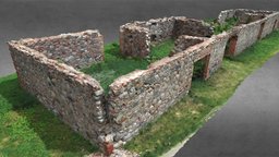 Beautiful Stone Ruins trees, grass, 3d-scan, old, beautiful, stones, bushes, derelict, middle-ages, 3d, scan, stone, building