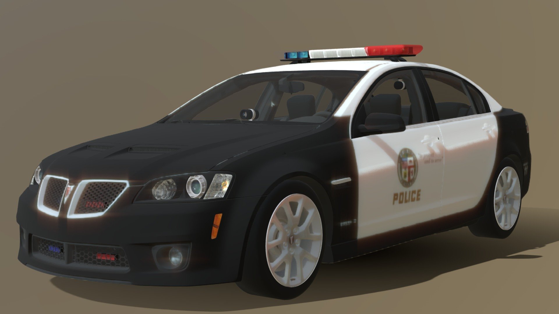The speeder chase of LAPD! It's a Pontiac G8 GXP! Like speed With Engine V8 - 2011 Pontiac G8 GXP AWD LAPD - 3D model by No Name (@s2newton.09) 3d model