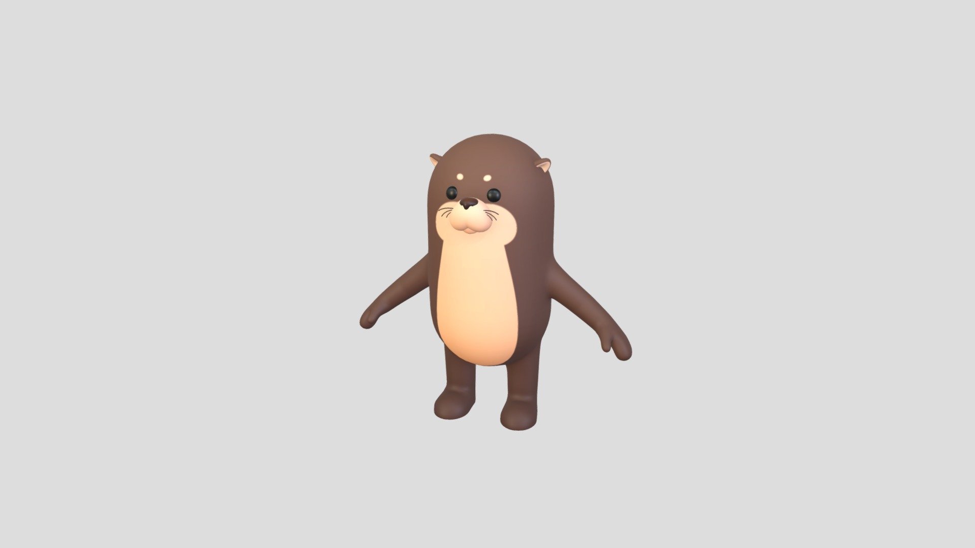 Otter Character 3d model.      
    


File Format      
 
- 3ds max 2023  
 
- FBX  
 
- OBJ  
    


Clean topology    

No Rig                          

Non-overlapping unwrapped UVs        
 


PNG texture               

2048x2048                


- Base Color                        

- Roughness                         



2,488 polygons                          

2,614 vertexs                          
 - Otter Character - Buy Royalty Free 3D model by bariacg 3d model