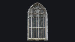 Gothic Style Medieval Church Window v.2 windows, medieval, window, gothic, highresolution, gothicarchitecture, abby, church-architecture, highpoly, church