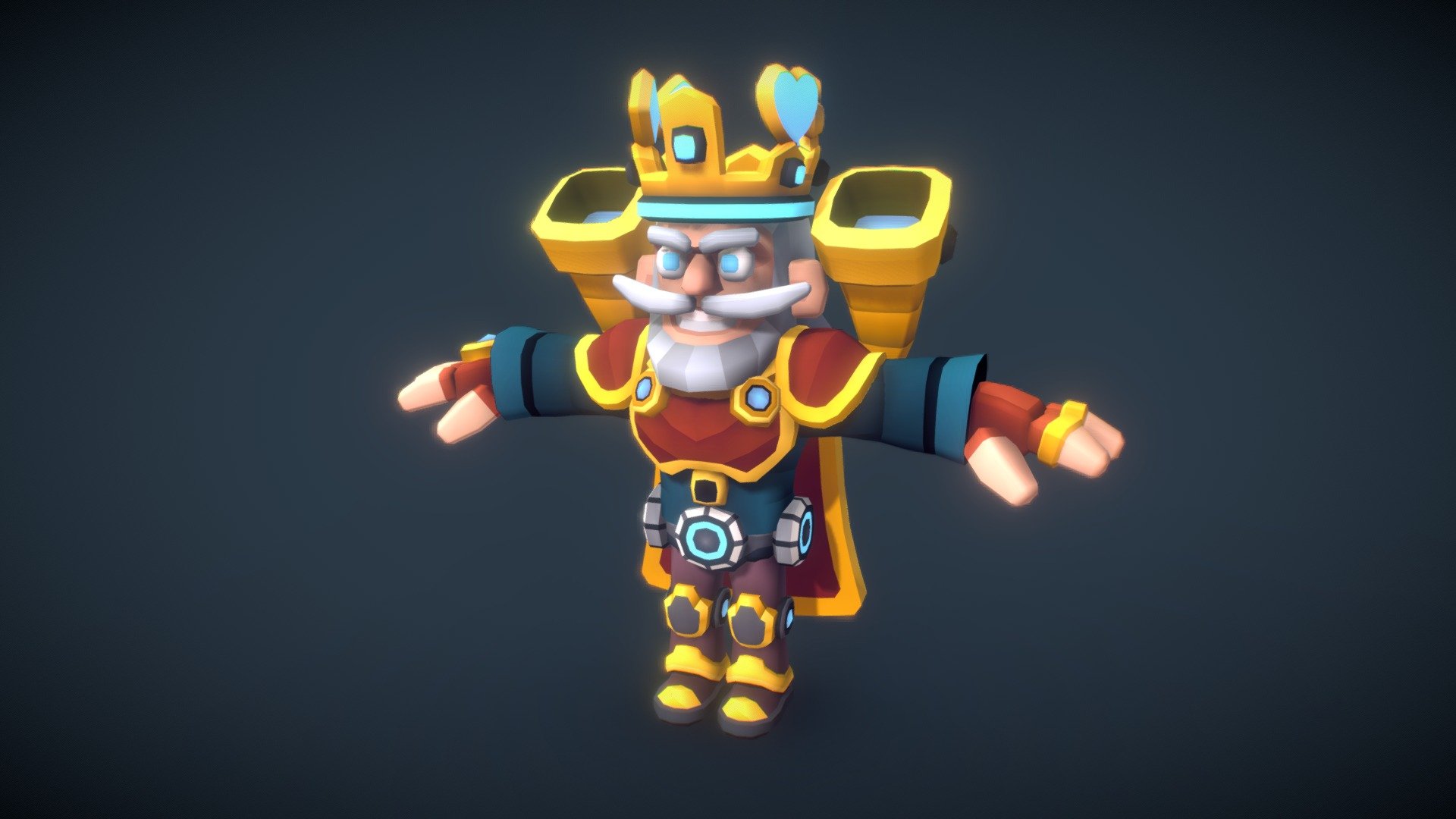 One of the boss characters from Tomb Star - Card King - Tomb Star - 3D model by BitGem 3d model