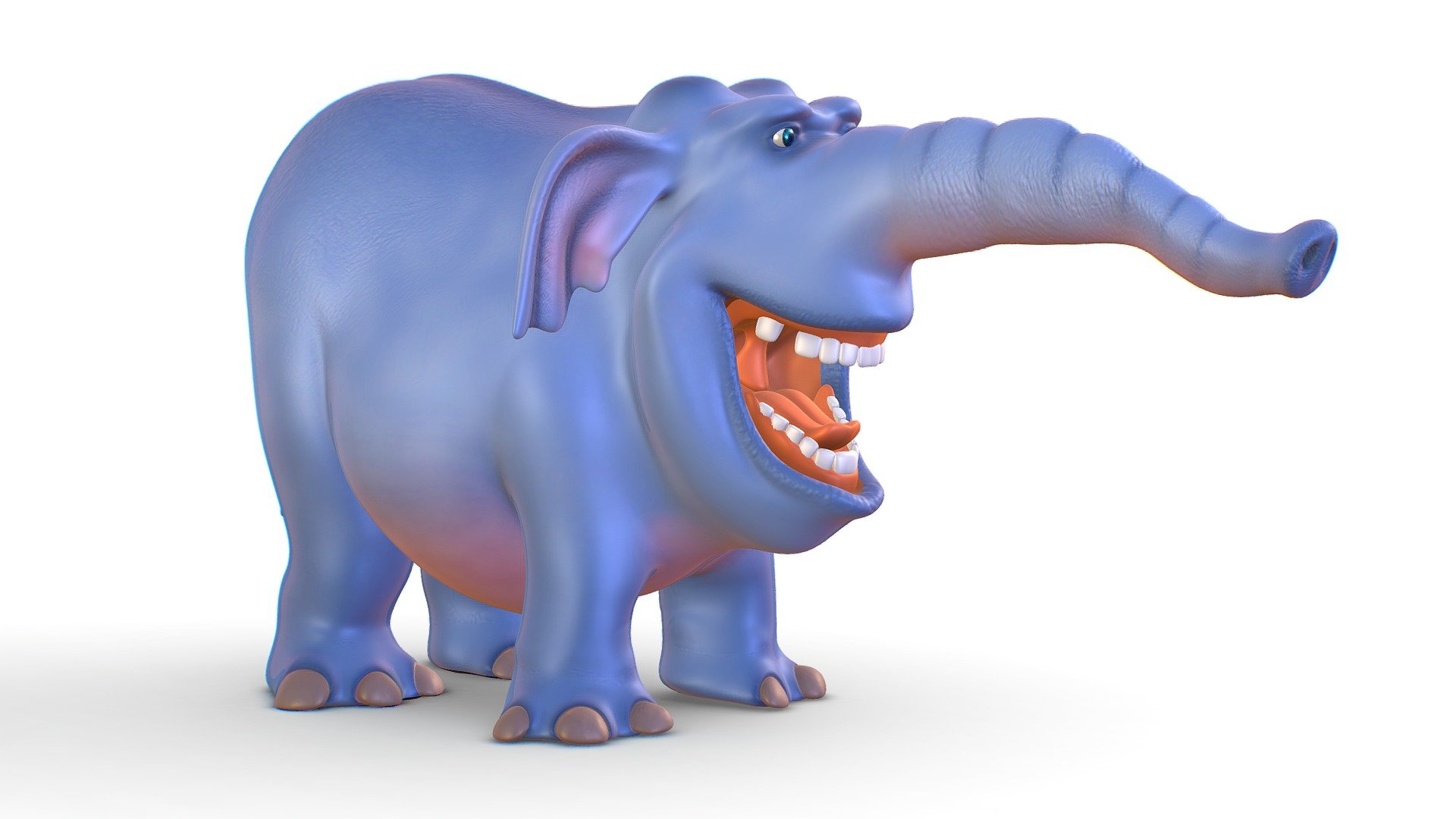 Subdivision Cartoon Animal Mammal Elephant - Maya file included - Subdivision Cartoon Animal Mammal Elephant - Buy Royalty Free 3D model by Oleg Shuldiakov (@olegshuldiakov) 3d model