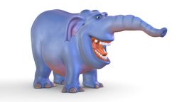 Subdivision Cartoon Animal Mammal Elephant mouth, eye, elephant, toon, cute, indian, circus, pet, grey, teeth, tongue, fat, wild, mammal, big, ears, subdivision, african, gray, trunk, smile, cartooncharacter, potbelly, animals-creatures, animatedcharacter, animal-cartoon, amusing, cartoon, 3d, model, creature, animal, blue, funny