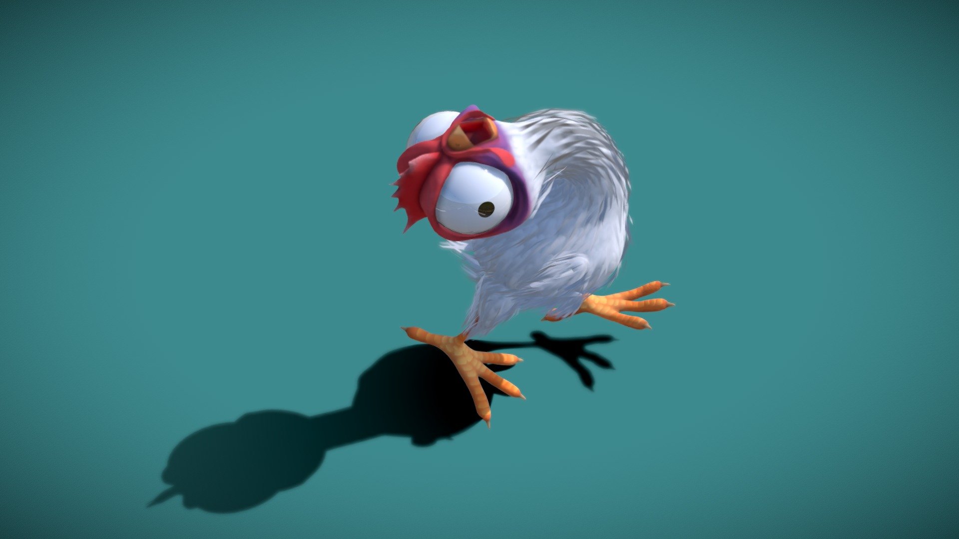 First attempt at designing and modeling a character, had a great time sculpting, retopologizing, rigging and animating in #blender

Check out the renders on my Artstation post: https://www.artstation.com/artwork/ybVJzK

Feedback is greatly appreciated!

 - Stylized Chicken Character - 3D model by Troublesome. (@spospider) 3d model