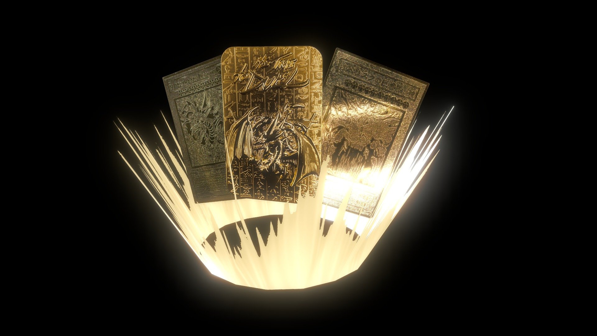 Sketchfab 3December 2020 Challenge!!!

3rd DAY-CARDS

Hello guys, there are gold cards of Yu-Gi-Oh! I made with 3dsmax, the cards I played when I was child.

Hope you like it 3d model