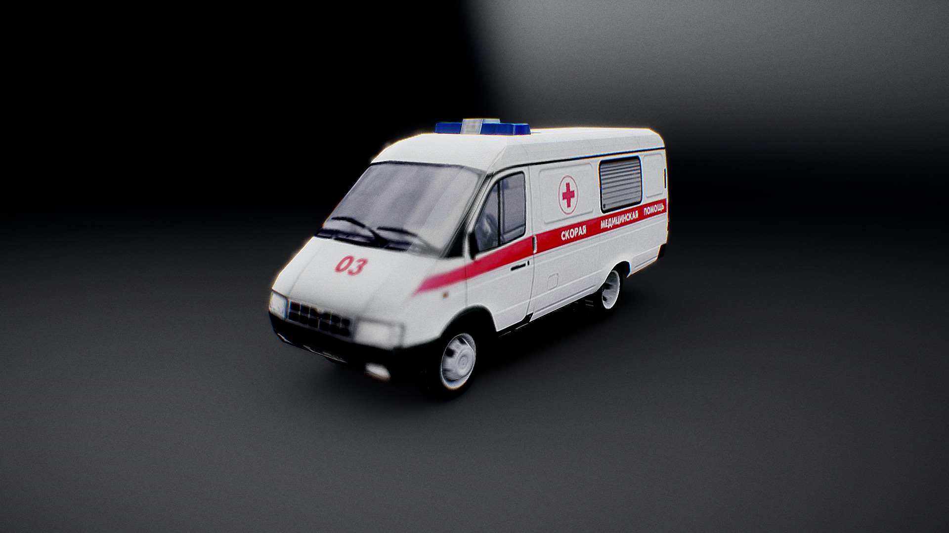 Remastered materials  (30 Nov. 2018) - ГАЗ-3221 Скорая помощь / GAZ-3221 Ambulance R.2 - Download Free 3D model by Yo.Ri (@grox777) 3d model