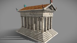 Roman Greco Temple Aged greek, sparta, spartan, old, roman, worship, aged, greco, greco-roman, substancepainter, substance, architecture, design, house, building, history, temple