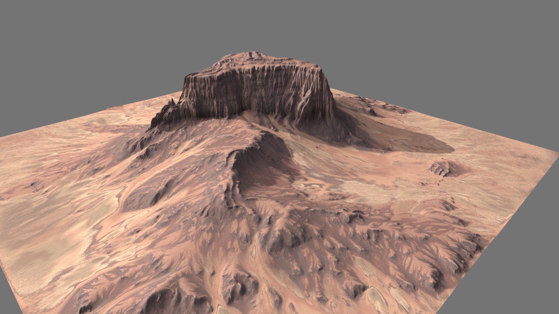 Desert Mesa Terrain. Textures provided in 4K resolution 3d model