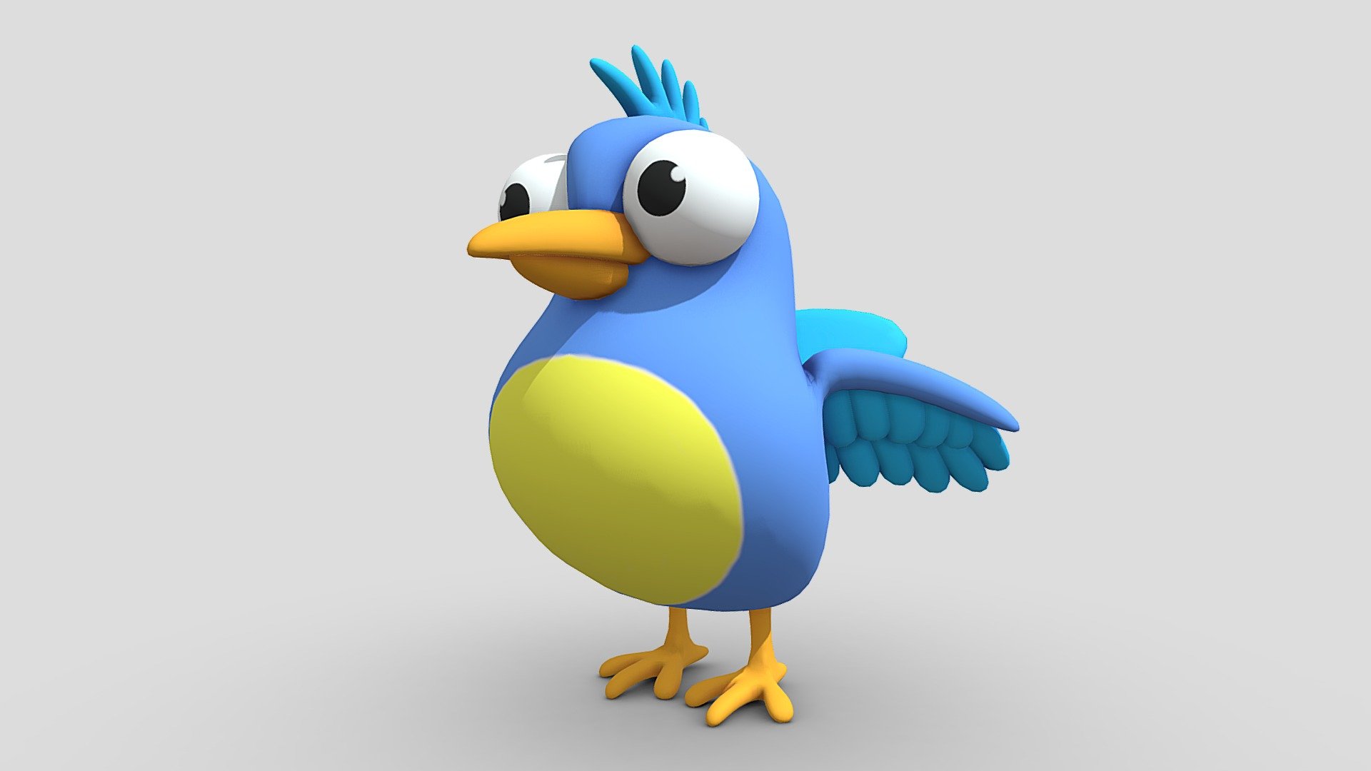 low poly 3d model of a cute bird - Cartoon Bird - Buy Royalty Free 3D model by assetfactory 3d model