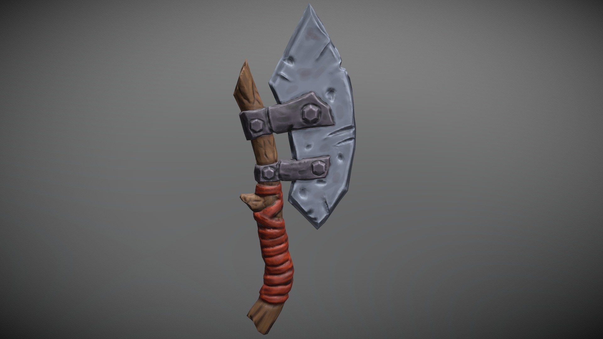 Goblin Axe Made Low poly made and hand painted  in blender.

Normal Map - Metalic - hand painted texture

Made as part with Goblin Char 

Based on concept ork weapons https://www.artstation.com/artwork/o8ARJ

Buy me a coffee https://ko-fi.com/bagatir# - Goblin Axe - Download Free 3D model by C. Anastasiadis (@bagatir) 3d model