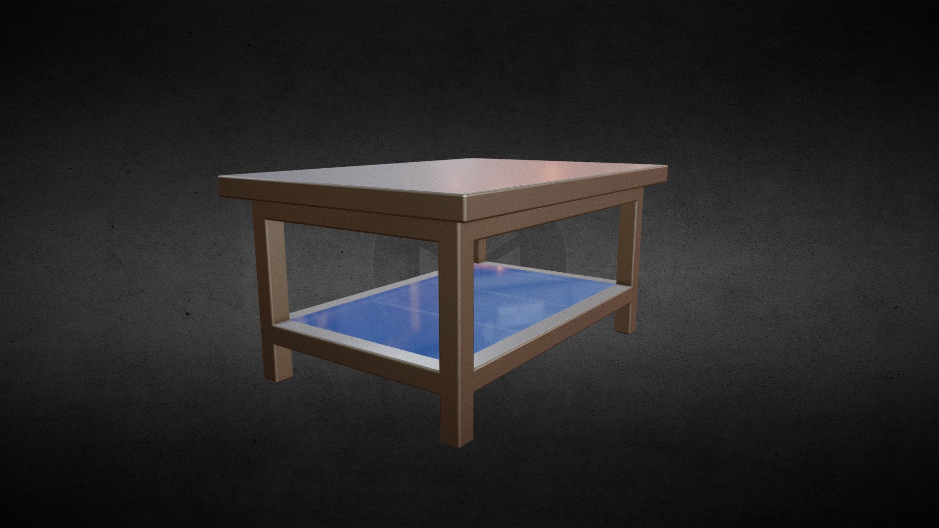 Simple coffe table with semitransparent blue glass.
Uploaded in .obj, .fbx, .blend, .mtl included - coffee table with glass - Download Free 3D model by Leeiroo3D 3d model