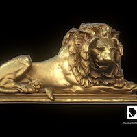 Gold Lion, Potsdam, DE [phone test] lion, agisoft, photoscan, gold