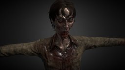 Zombie (Male 1) games, mesh, freemodel, character, rigged, zombie