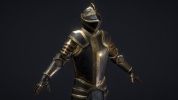 Modular Medieval Armor armor, prop, medieval, realistic, platearmor, lowpoly, helmet, military, fantasy, dark, modular, knight, history, gameready