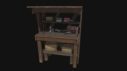 Rust inspired workbench texturing, modelling, environment