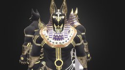 ANUBIS ver2 avatar, muscle, anubis, furry, vrchat, animation