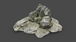 Rock 3-10 landscape, terrain, canyon, exterior, hill, mountain, cliff, ready, moss, mossy, game, low, poly, stone, rock