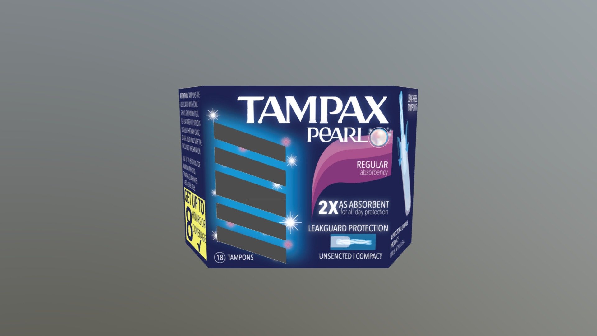 This is a refresh for the brand Tampax. This was created with a unique die cut and shape. This was crafted in Illustrator with the ESKO plug-in - Die Cut Box - 3D model by zombiiesnare 3d model